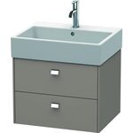 Duravit Waschtischunterbau BRIOSO Griffe chrom 442x584x459mm basalt matt