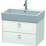 Duravit Waschtischunterbau BRIOSO Griffe chrom 442x684x459mm weiß matt