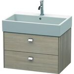 Duravit Waschtischunterbau BRIOSO Griffe chrom 442x684x459mm pine silver