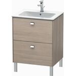Duravit Waschtischunterbau BRIOSO Griffe chrom 683x620x479mm pine silver