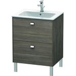 Duravit Waschtischunterbau BRIOSO Griffe chrom 683x620x479mm pine terra
