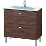 Duravit WT-Unterbau BRIOSO COMPACT Griffe chr 683x820x389mm nussbaum dunkel