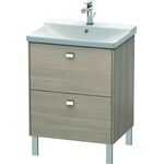 Duravit Waschtischunterbau BRIOSO Griffe chrom 691x620x479mm pine silver