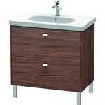 Duravit Waschtischunterbau BRIOSO Griffe chr 693x820x469mm nussbaum dunkel