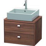 Duravit Konsolenunterschrank BRIOSO Griffe chr 442x620x480mm nussbaum natur