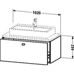 Duravit Konsolenunterschrank BRIOSO Griff chrom 442x1020x550mm basalt matt