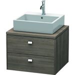 Duravit Konsolenunterschrank BRIOSO Griffe chrom 442x620x550mm pine terra