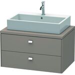 Duravit Konsolenunterschrank BRIOSO Griffe chrom 442x820x550mm basalt matt