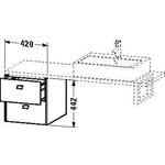 Duravit Konsolenunterschrank BRIOSO Griffe chrom 442x420x480mm basalt matt
