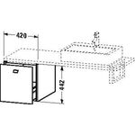 Duravit Konsolenunterschrank BRIOSO Griff chrom 442x420x550mm weiß hochglanz