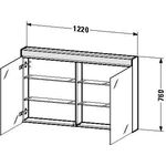 Duravit Spiegelschrank BRIOSO m Be 760x1220x148mm lichtblau matt
