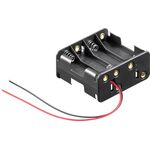 Batteriehalter 8 x AA (Mignon) Schwarz - lose Kabelenden, 1 Stück