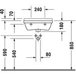 Duravit Waschtisch STARCK 3 MED o ÜL m HLB HL-Vorstich 500x360mm weiß
