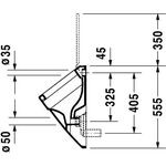 Duravit Urinal VERO 295x320mm Zul v hint o Fliege f De weiß