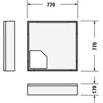 Duravit Wannenträger D-CODE für 720101, 800x800mm