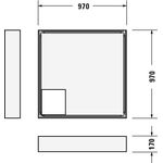 Duravit Wannenträger D-CODE für 720103, 1000x1000mm