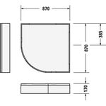 Duravit Wannenträger D-CODE für 720108, 900x900mm