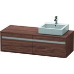 Duravit Waschtischunterbau KETHO 550x1400x426mm Be rechts nussbaum dunkel