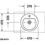 Duravit Aufsatzbecken DARLING NEW m ÜL HLB 470mm geschli 1 HL weiß WG