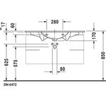 Duravit Möbelwaschtisch DARLING NEW m ÜL HLB 1030x545mm 3 Hahnlöcher weiß WG
