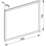 Keuco Kristallspiegel EDITION 90 vc 800x700x56mm KEUCO