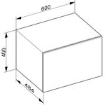 Keuco Abdeckplatte EDITION 90 602x6x486mm für Sideboard 600mm schiefer KEUCO