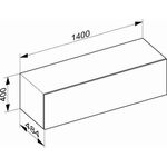 Keuco Sideboard EDITION 90 1400x400x485mm Eiche gekalkt KEUCO