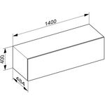 Keuco Abdeckplatte EDITION 90 1402x6x486mm f Sideboard 1400mm schiefer KEUCO
