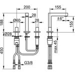 Keuco 3-L WT-Mischer 155 EDITION 90 vc o ZAG KEUCO