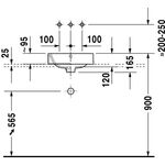 Duravit Aufsatzbecken HAPPY D.2 m ÜL o HLB 400x400mm geschli o HL weiß