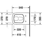Duravit Wand-WC DURASTYLE flach, 370x540mm weiß