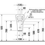 Duravit Elektro-Urinal DURASTYLE 300x340mm Bat Zul v hint m Fliege we WG
