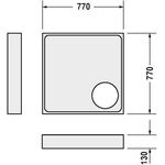 Duravit Wannenträger für 720114, 800x800mm
