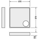 Duravit Wannenträger für 720115, 900x900mm