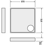 Duravit Wannenträger für 720116, 1000x1000mm