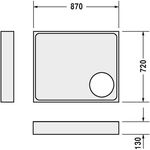 Duravit Wannenträger für 720117, 900x750mm