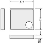 Duravit Wannenträger für 720118, 900x800mm