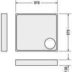 Duravit Wannenträger für 720120, 1000x900mm