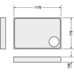 Duravit Wannenträger für 720121, 1200x800mm