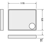 Duravit Wannenträger für 720122, 1200x900mm