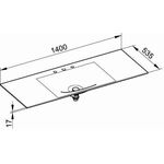 Keuco Varicor-WT EDITION 11 PLANNING m 3L-Boh 1400x17x535mm arktis sdm KEUCO