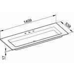 Keuco Keramik-Waschtisch ROYAL 60 1409x17x538mm m 3L-Boh we KEUCO
