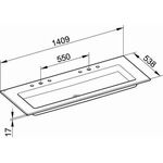 Keuco Keramik-Doppelwaschtisch ROYAL 60 1409x17x538mm m 2x3L-Boh we KEUCO