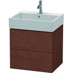 Waschtischunterbau L-CUBE 544x584x459mm amerikanisch nussbaum amerikanisch nussbaum DURAVIT