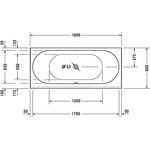 Duravit Rechteck-Whirlwanne DARLING NEW 165 l 180x80 we 2 RS Air-System