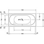 Duravit Rechteck-Whirlwanne DARLING NEW 170 l 1900x900 we 2 RS Air-System