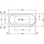 Duravit Whirlwanne DARLING NEW Ecke li 185 l 1900x900 we 2 RS Air-Sys.
