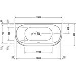 Duravit Whirlwanne DARLING NEW VW 170 l 1900x900 we 2 RS Air-System