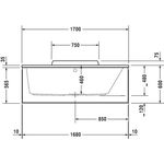 Duravit Rechteck-Whirlwanne DURASTYLE 140 l 1700x700 we 1 RS rechts Air-System