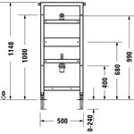 Duravit Urinal-Element DURASYSTEM 500x1148mm, Standard, Trockenbau